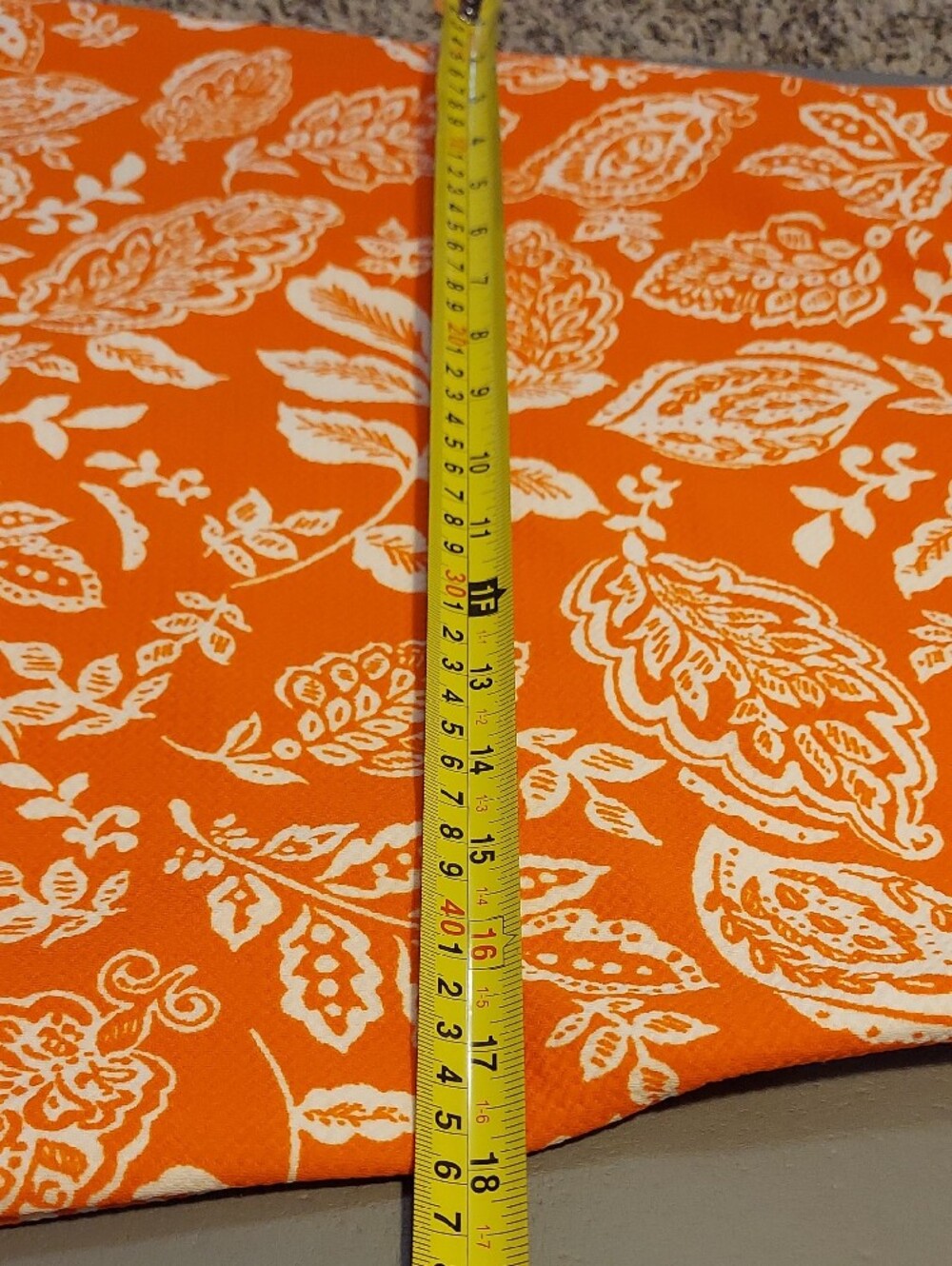 Eliza J Orange & White Floral Sleeveless V-Neck Lace Shift Dress Size 6 - Picture 9 of 11